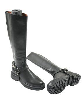 Bared Footwear Hillstar Leather Knee High Boots Style 5226 in Black